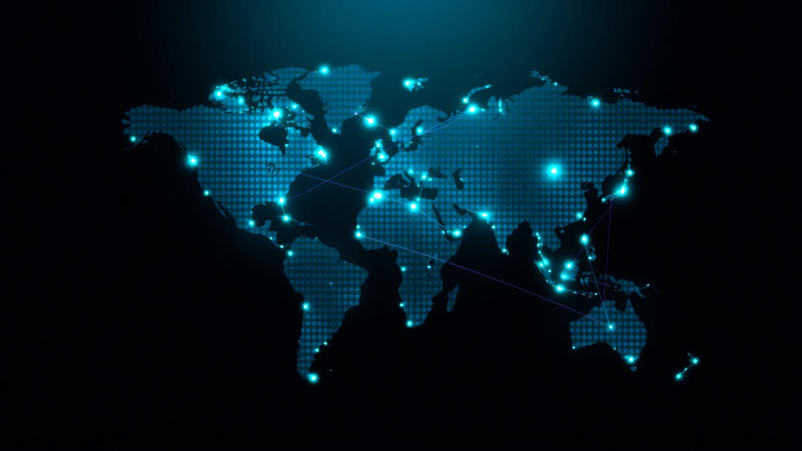 Global maritime connectivity network map